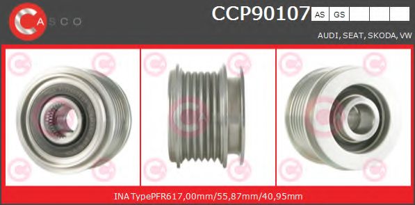 Ременный шкив, генератор CASCO CCP90107AS