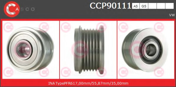 Ременный шкив, генератор CASCO CCP90111AS