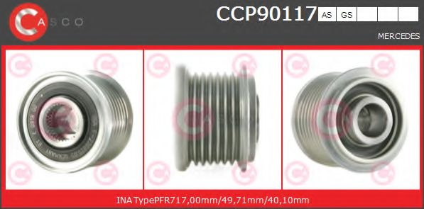Ременный шкив, генератор CASCO CCP90117AS