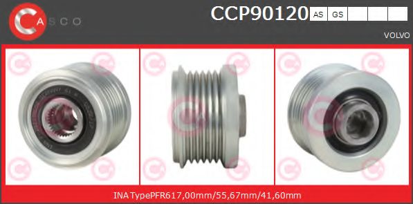 Ременный шкив, генератор CASCO CCP90120AS
