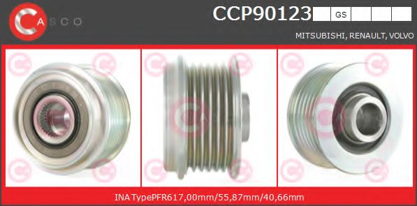 Ременный шкив, генератор CASCO CCP90123GS