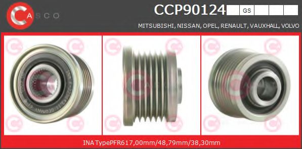 Ременный шкив, генератор CASCO CCP90124GS