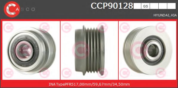 Ременный шкив, генератор CASCO CCP90128GS