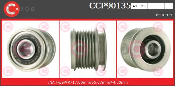 Ременный шкив, генератор CASCO CCP90135AS