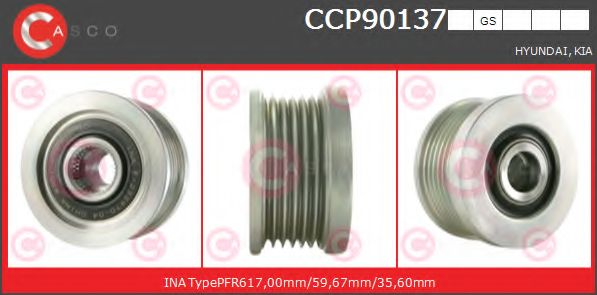 Ременный шкив, генератор CASCO CCP90137GS