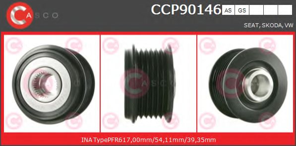 Ременный шкив, генератор CASCO CCP90146AS