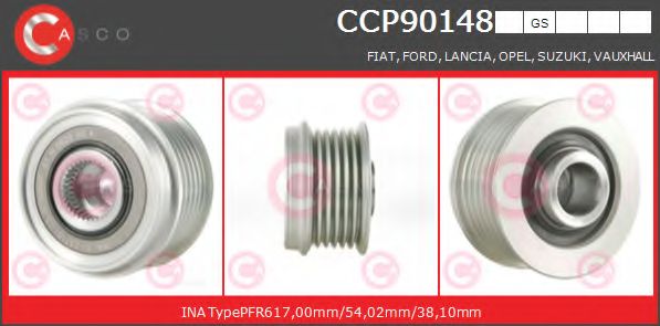 Ременный шкив, генератор CASCO CCP90148GS