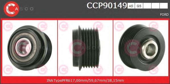 Ременный шкив, генератор CASCO CCP90149AS