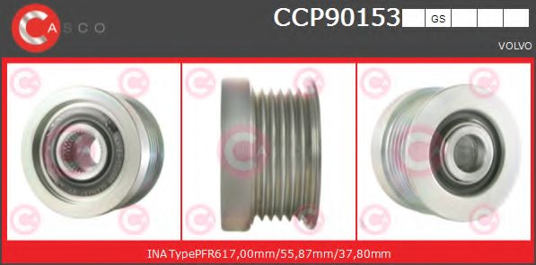 Ременный шкив, генератор CASCO CCP90153GS