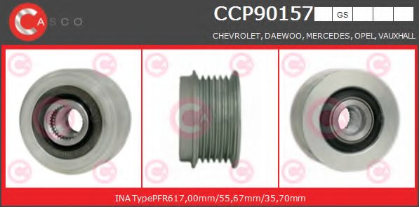 Ременный шкив, генератор CASCO CCP90157GS