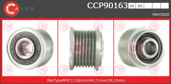 Ременный шкив, генератор CASCO CCP90163AS