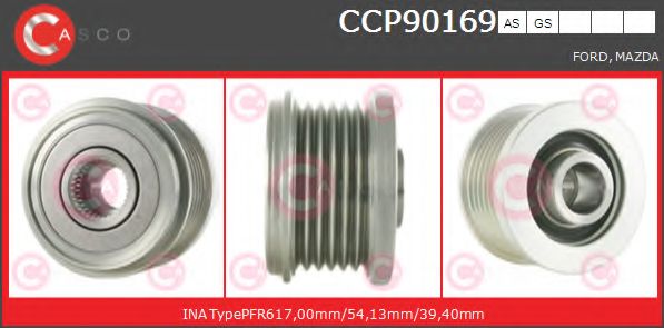 Ременный шкив, генератор CASCO CCP90169AS