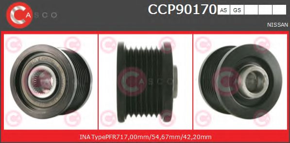Ременный шкив, генератор CASCO CCP90170AS