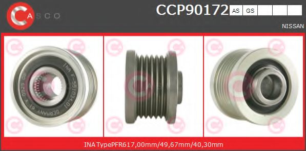 Ременный шкив, генератор CASCO CCP90172AS
