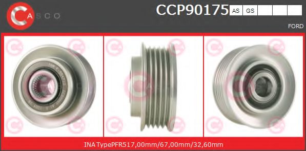 Ременный шкив, генератор CASCO CCP90175AS