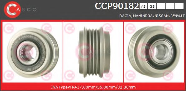 Ременный шкив, генератор CASCO CCP90182AS