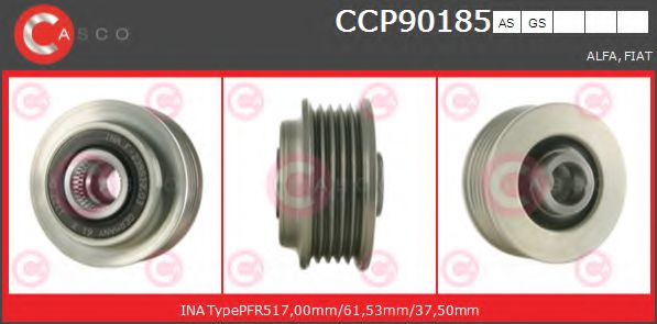 Ременный шкив, генератор CASCO CCP90185AS