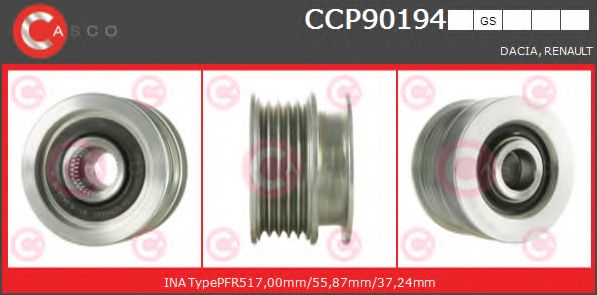 Ременный шкив, генератор CASCO CCP90194GS