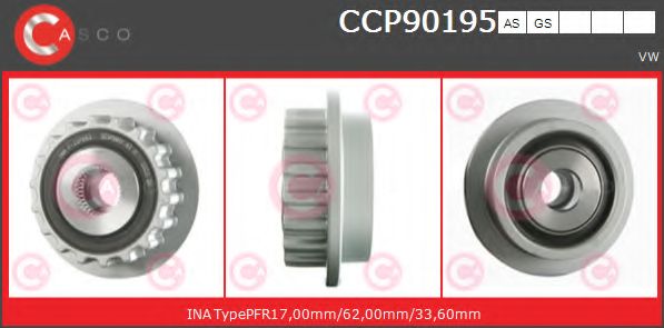 Ременный шкив, генератор CASCO CCP90195GS
