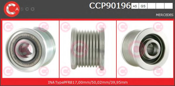 Ременный шкив, генератор CASCO CCP90196AS