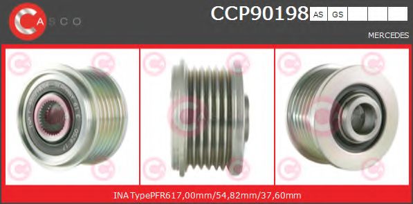 Ременный шкив, генератор CASCO CCP90198AS