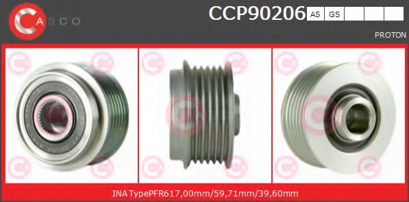 Ременный шкив, генератор CASCO CCP90206GS