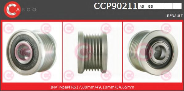 Ременный шкив, генератор CASCO CCP90211AS