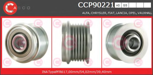 Ременный шкив, генератор CASCO CCP90221AS