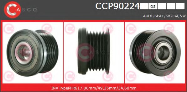 Ременный шкив, генератор CASCO CCP90224GS