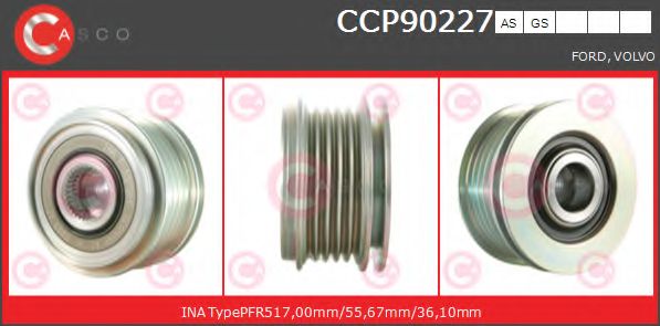 Ременный шкив, генератор CASCO CCP90227AS