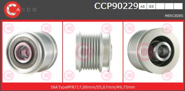 Ременный шкив, генератор CASCO CCP90229AS