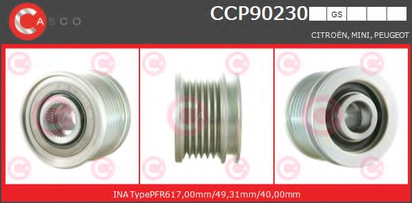 Ременный шкив, генератор CASCO CCP90230GS