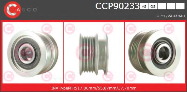 Ременный шкив, генератор CASCO CCP90233AS