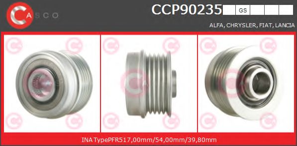 Ременный шкив, генератор CASCO CCP90235GS