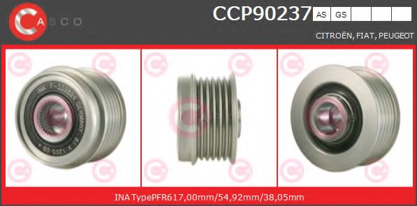 Ременный шкив, генератор CASCO CCP90237AS