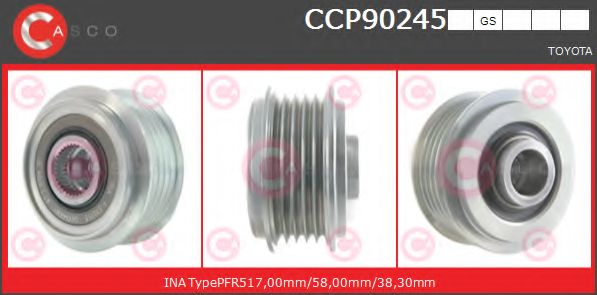 Ременный шкив, генератор CASCO CCP90245GS