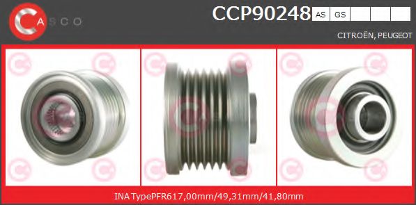 Ременный шкив, генератор CASCO CCP90248AS