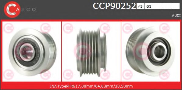 Ременный шкив, генератор CASCO CCP90252AS