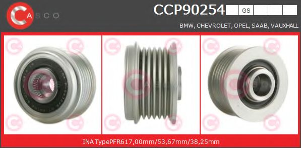 Ременный шкив, генератор CASCO CCP90254GS