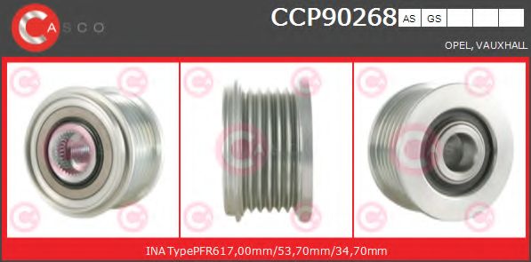 Ременный шкив, генератор CASCO CCP90268AS
