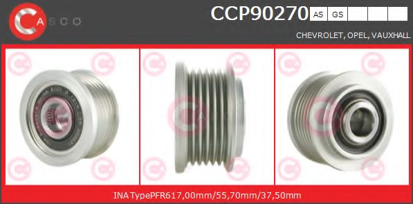 Ременный шкив, генератор CASCO CCP90270AS