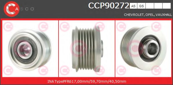 Ременный шкив, генератор CASCO CCP90272AS