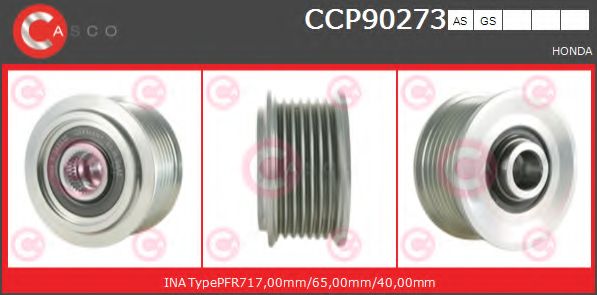 Ременный шкив, генератор CASCO CCP90273AS