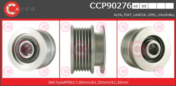 Ременный шкив, генератор CASCO CCP90276AS