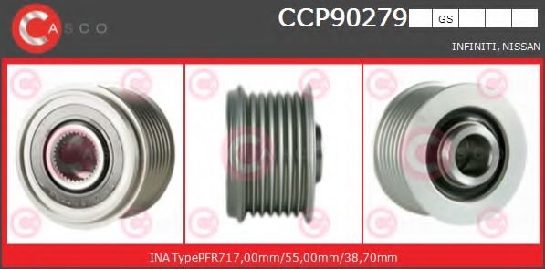 Ременный шкив, генератор CASCO CCP90279GS