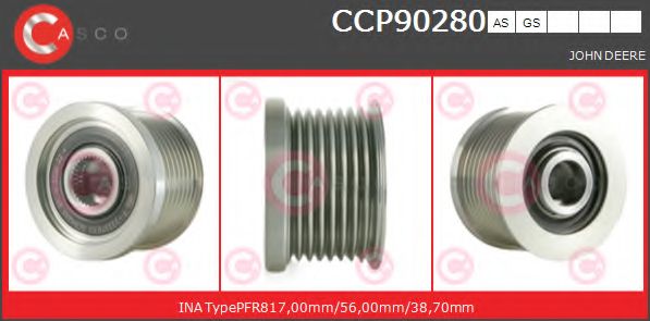 Ременный шкив, генератор CASCO CCP90280AS