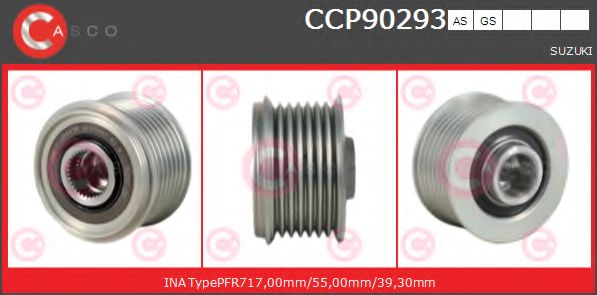 Ременный шкив, генератор CASCO CCP90293AS