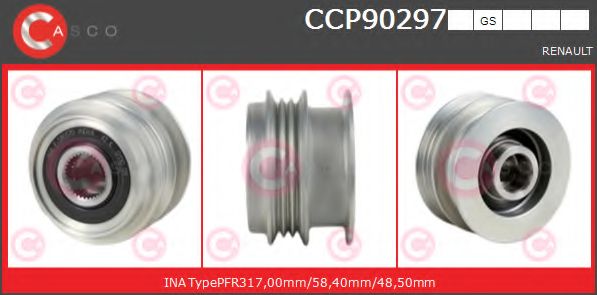 Ременный шкив, генератор CASCO CCP90297GS