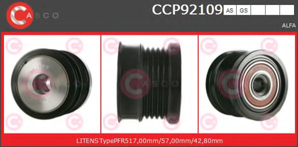 Ременный шкив, генератор CASCO CCP92109AS