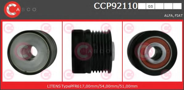 Ременный шкив, генератор CASCO CCP92110GS